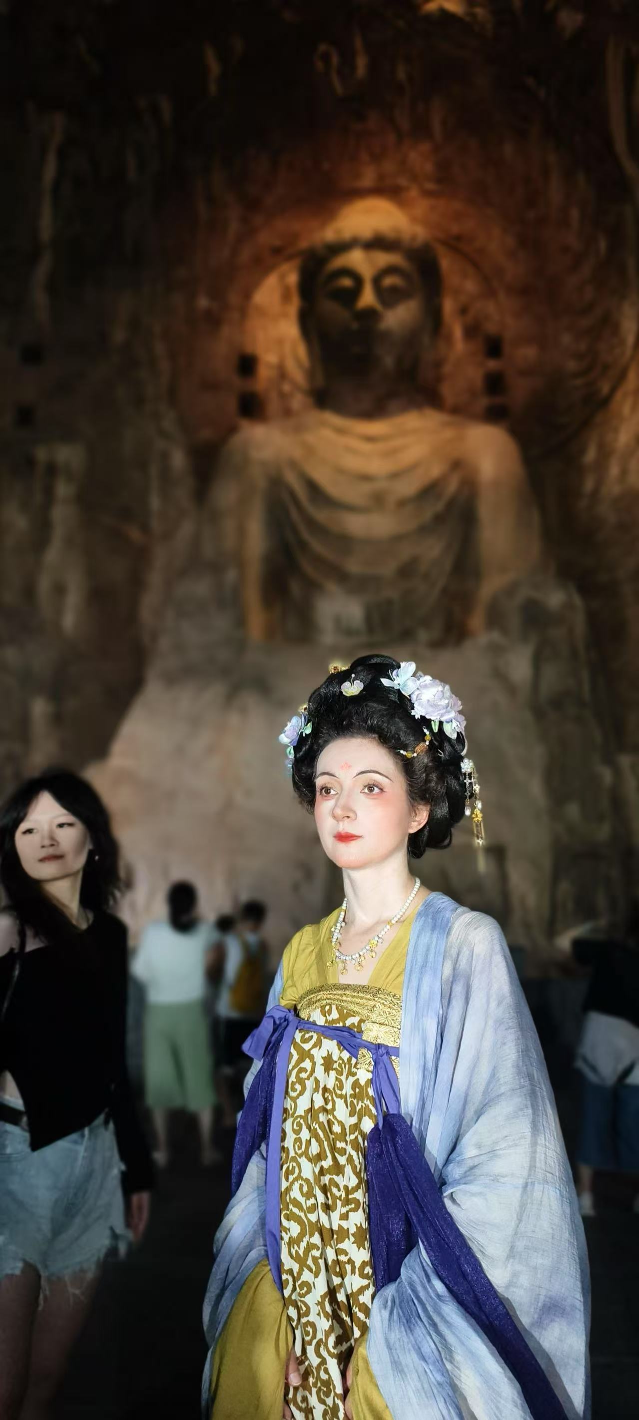 Bulgarian Mother and Daughter at Longmen Grottoes
